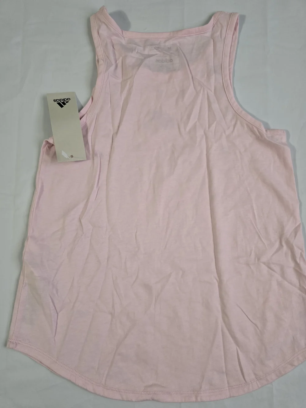 adidas 2 Pack Pink& White Splatter Tank Top M Lightweight 100% Cotton Crew N NWT